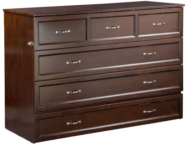 Deerfield Queen Murphy Bed Chest With Charging Station