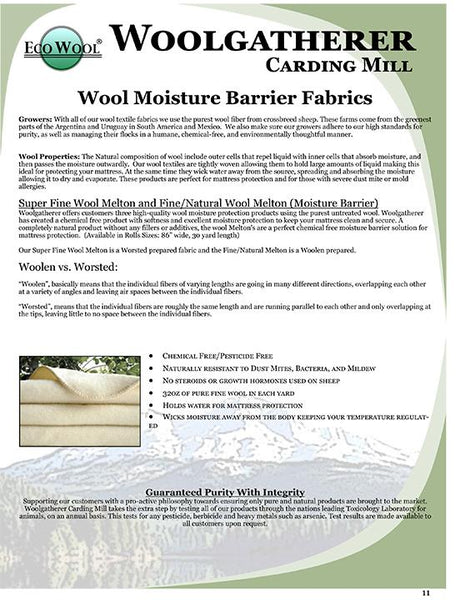 Organic Baby Mattress Moisture Protection Pad